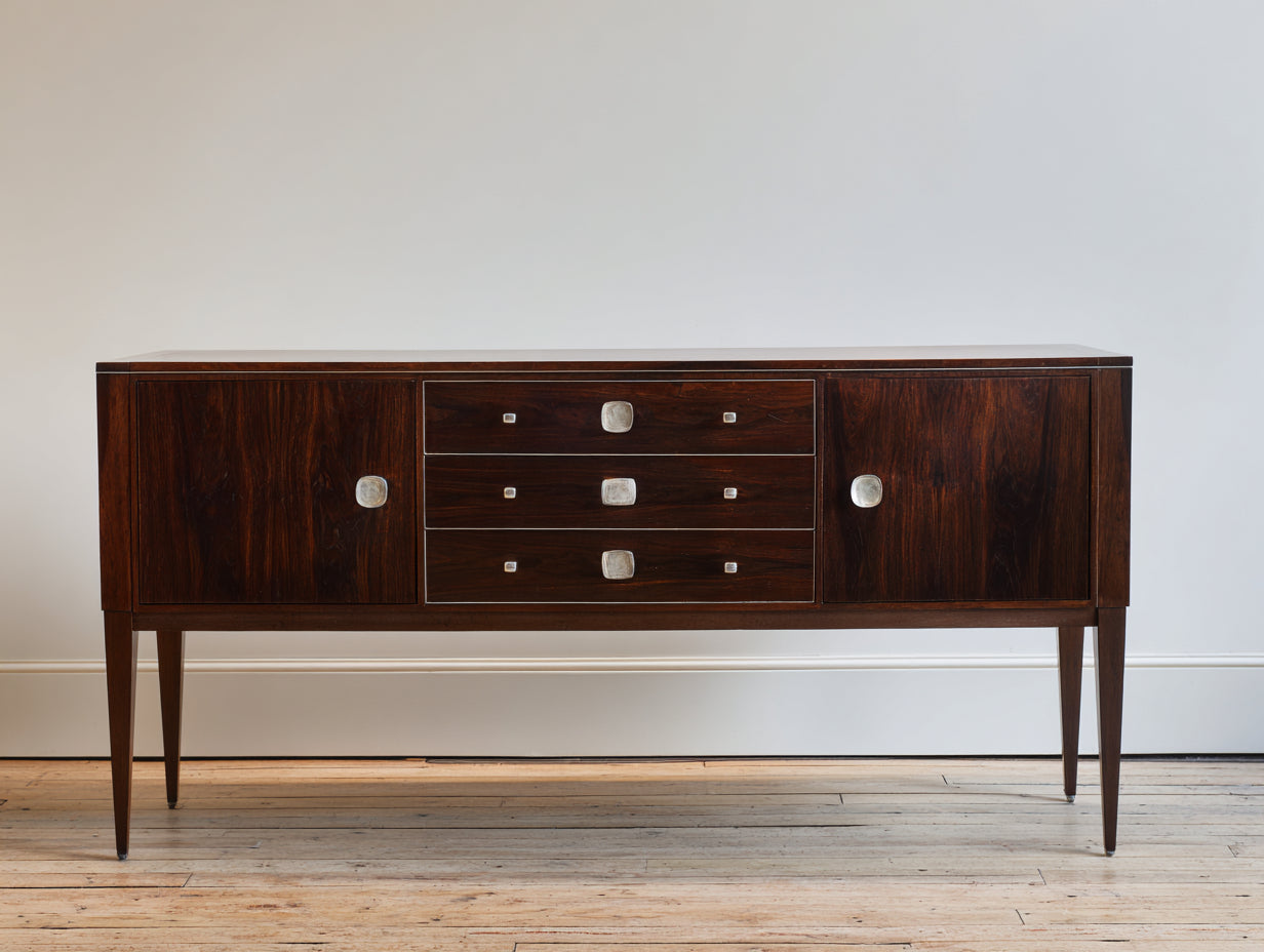 Mobile ingresso - Legno - 180 x 42 x 82 cm - Marrone scuro - Stile moderno con contenimento e cassetti