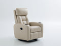 Poltrona reclinabile - Pelle sintetica - 94 x 90 x 106 cm - Beige avorio - Stile moderno