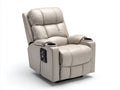 Poltrona reclinabile - Pelle sintetica - 100 x 97 x 109 cm - Beige crema - Stile moderno