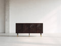 Mobile ingresso - Legno - 160 x 42 x 78 cm - Marrone scuro - Stile moderno con ante e struttura rialzata