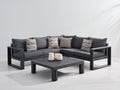 Divani da esterno - Alluminio-Tessuto - 260x260x78 cm - Grigio scuro - Stile moderno