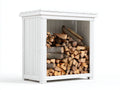 Portalegna-Legno-140x80x150 cm-Bianco-Stile contemporaneo