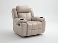 Poltrona reclinabile - Pelle sintetica - 101 x 98 x 109 cm - Beige chiaro - Stile moderno